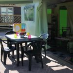 Location de tente éole 4 personnes à Guérande : terrasse