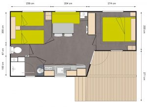 Location de mobilhome pêcheur Loire Atlantique : plan